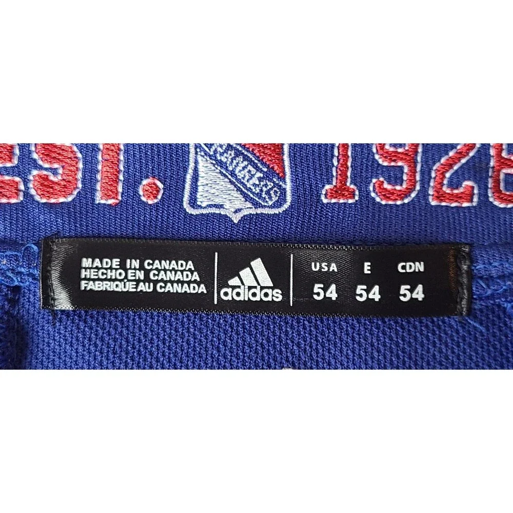 Adidas New York Rangers Artemi Panarin #10 MiC Made Canada Jersey Size 54 NHL